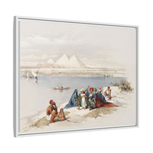 Pyramids of Gezeeh (Giza) from the Nile illustration by David Roberts (1796–1864)
