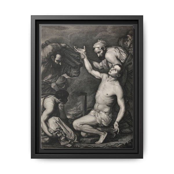 The martyrdom of Saint Laurence of Rome. Etching after J. Ribera. - NOMADEN ART GALLERY