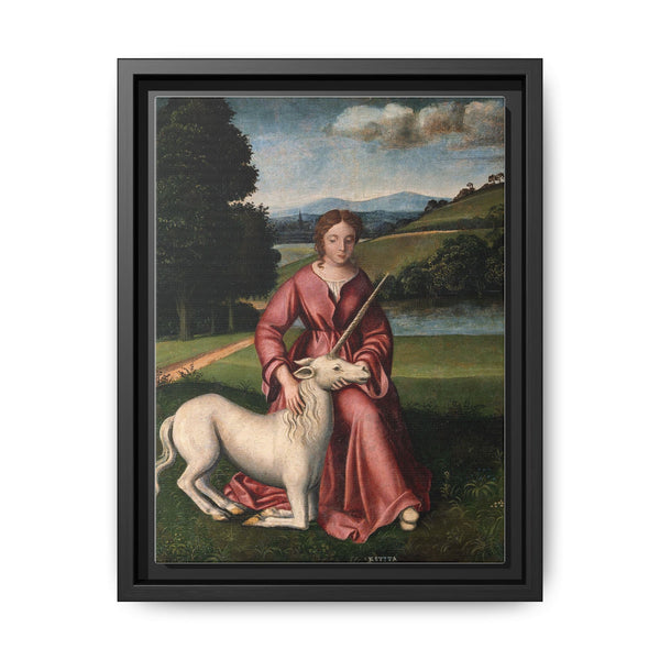 A virgin and a unicorn; representing chastity - NOMADEN ART GALLERY