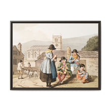 Illustration of Wensley Dale knitters from The Costume of Yorkshire (1814) by George Walker - NOMADEN ART GALLERY