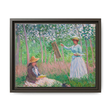 In the Woods at Giverny, Blanche Hoschedé at Her Easel with Suzanne Hoschedé Reading (1887) by Claude Monet - NOMADEN ART GALLERY