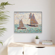 Two Sailboats at Grandcamp (Deux voiliers Ã Grandcamp) (ca. 1885) by Georges Seurat