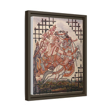 A scene from the Ramayana: Hanuman catching Virunyananti . Gouache painting by a Thai artist.