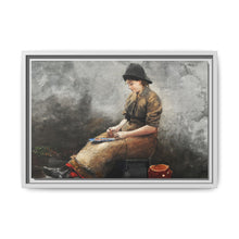 A Fishergirl Baiting Lines (1881) by Winslow Homer - NOMADEN ART GALLERY