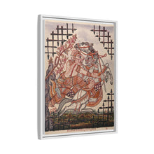 A scene from the Ramayana: Hanuman catching Virunyananti . Gouache painting by a Thai artist.