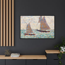 Two Sailboats at Grandcamp (Deux voiliers Ã Grandcamp) (ca. 1885) by Georges Seurat