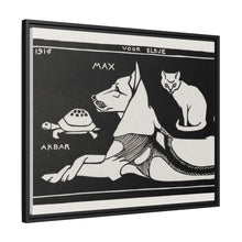 Akbar the tortoise, Max the dog and Puss the cat (1916 ) by Julie de Graag