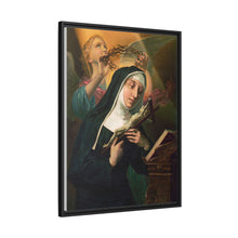 Female Saint Holding Crucifix with Crown of Thorns