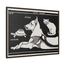Akbar the tortoise, Max the dog and Puss the cat (1916 ) by Julie de Graag