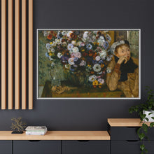 Una mujer sentada junto a un jarrón de flores de Edgar Degas (¿Madame Paul Valpinçon?) 