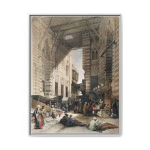 Bazaar of the silk mercers, Cairo illustration by David Roberts (1796–1864) - NOMADEN ART GALLERY