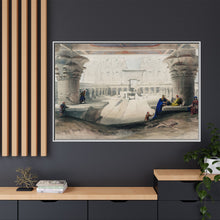 Ancient Egypt Art Print: Edfou Temple Portico View by David Roberts - Wall Art Canvas Print