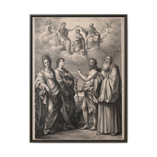 The coronation of the Virgin with four saints: Saint Catherine of Alexandria, Saint John the Evangelist, Saint John the Baptist and Saint Benedict or Saint Romuald. Drawing by F. Rosaspina, c. 1830, after G. Reni. - NOMADEN ART GALLERY