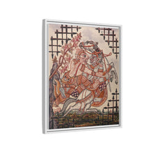 A scene from the Ramayana: Hanuman catching Virunyananti . Gouache painting by a Thai artist.