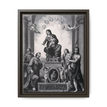 Saint Mary (the Blessed Virgin) with the Christ Child and Saint Antony of Padua, Saint Francis of Assisi, Saint Catherine of Alexandria, Saint John the Baptist and angels. - NOMADEN ART GALLERY