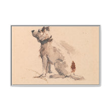 A Terrier, Sitting, Facing Left - NOMADEN ART GALLERY