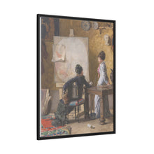Adéle de Saussure and Marie-Louise Ravel, the Artist's Wife, in His Studio (1877) by Edouard Ravel