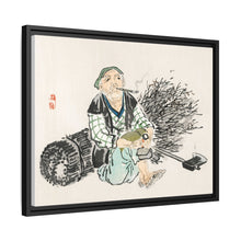 Smoking farmer with branches by Kōno Bairei (1844-1895)
