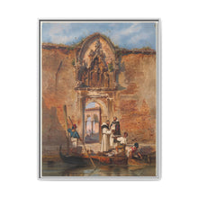 Monks Buying Fish before the Portal of the Madonna della Misericordia (1855) by Ludwig Johann Passini - NOMADEN ART GALLERY