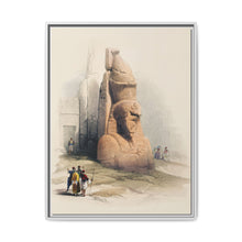 Entrance of the temple at Luxor showing one of two colossal stature of Rameses II illustration by David Roberts (1796–1864) - NOMADEN ART GALLERY