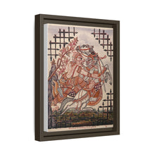 A scene from the Ramayana: Hanuman catching Virunyananti . Gouache painting by a Thai artist.
