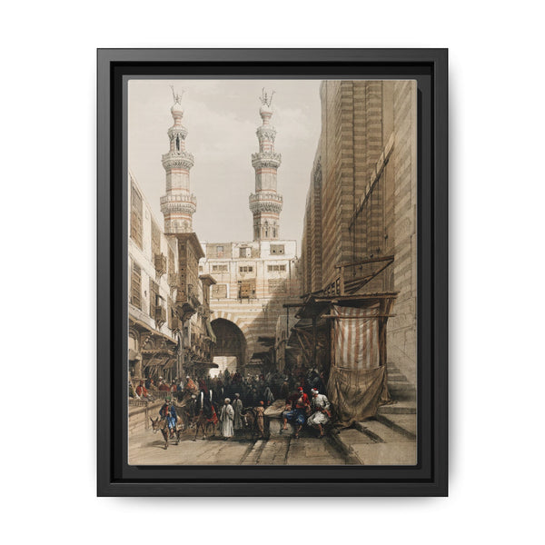 Minarets and grand entrance of the Metwaleys at Cairo illustration by David Roberts (1796–1864) - NOMADEN ART GALLERY