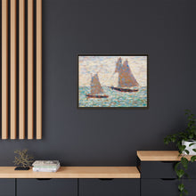 Two Sailboats at Grandcamp (Deux voiliers Ã Grandcamp) (ca. 1885) by Georges Seurat