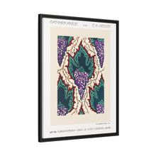 Estampado de pochoir Art Nouveau con estampado de uvas en estilo oriental. Original de nuestra propia edición de 1914 de Samarkande.