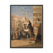 Egypt: a street with a man smoking and riding a camel. Chromolithograph after C. F. H. Werner, 1873. - NOMADEN ART GALLERY