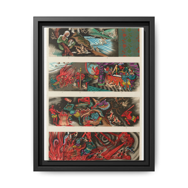 Chinese Buddhist hell, vintage painting by G.A. Audsley-Japanese illustration - NOMADEN ART GALLERY