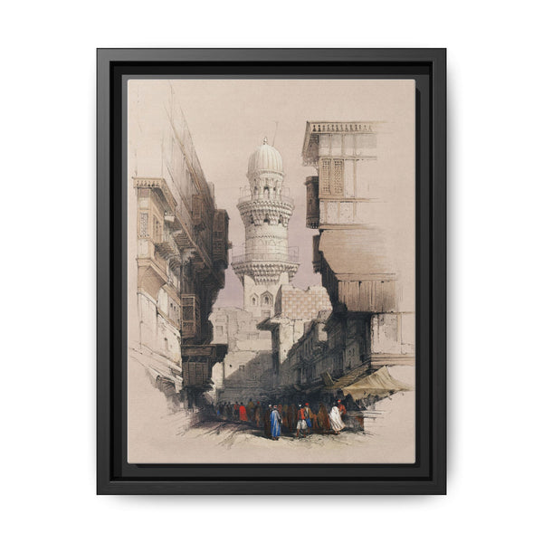 Cairo Street Scene: Vintage Egyptian Wall Art by David Roberts - Art Print Framed - NOMADEN ART GALLERY