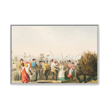 Illustration of rape threshing from The Costume of Yorkshire (1814) by George Walker - NOMADEN ART GALLERY