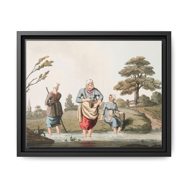 Illustration of leech finders from The Costume of Yorkshire (1814) by George Walker - NOMADEN ART GALLERY
