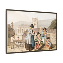 Illustration of Wensley Dale knitters from The Costume of Yorkshire (1814) by George Walker
