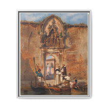 Monks Buying Fish before the Portal of the Madonna della Misericordia (1855) by Ludwig Johann Passini - NOMADEN ART GALLERY