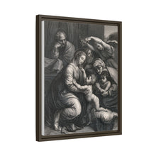Saint Mary (the Blessed Virgin) and Saint Joseph with the Christ Child, Saint John the Baptist and Saint Elizabeth. Engraving by J. Frey