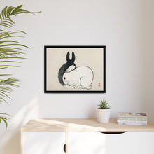 Black and white rabbits by Kōno Bairei (1844-1895)