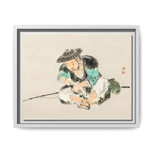 Man maintaining a fishing rod by Kōno Bairei (1844-1895) - NOMADEN ART GALLERY