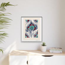 Botanical pochoir pattern in Art Nouveau oriental style