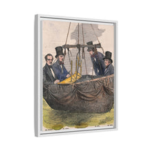 Four men in the basket of a balloon by Mayall.