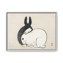 Black and white rabbits by Kōno Bairei (1844-1895) - NOMADEN ART GALLERY