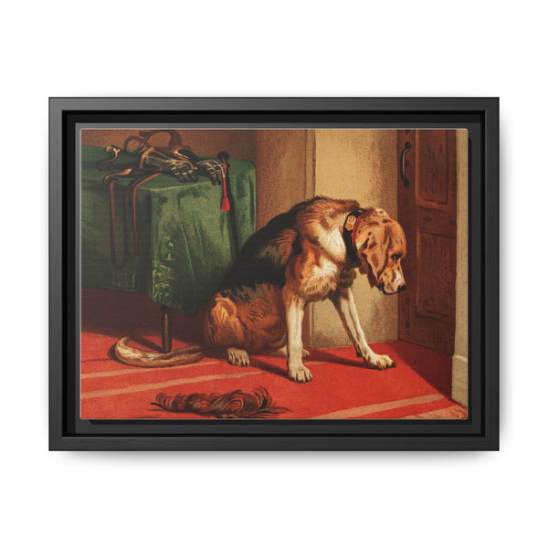 Suspense (1877) by sir Edwin Landseer, a Victorian bloodhound mastiff waiting. - NOMADEN ART GALLERY