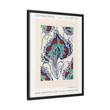 Botanical pochoir pattern in Art Nouveau oriental style