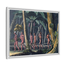 Puri Indians by the Paraiba river, Brazil. Coloured aquatint by P. Fumagalli, ca. 1821, after M. Zu Wied-Neuwied.