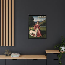 A virgin and a unicorn; representing chastity