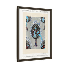 Estampado pochoir con estampado de pájaros Art Nouveau en estilo oriental
