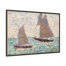 Two Sailboats at Grandcamp (Deux voiliers Ã Grandcamp) (ca. 1885) by Georges Seurat