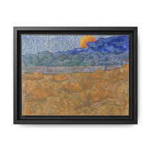 Landschap met korenschelven en opkomende maan (1889) by Vincent van Gogh - NOMADEN ART GALLERY