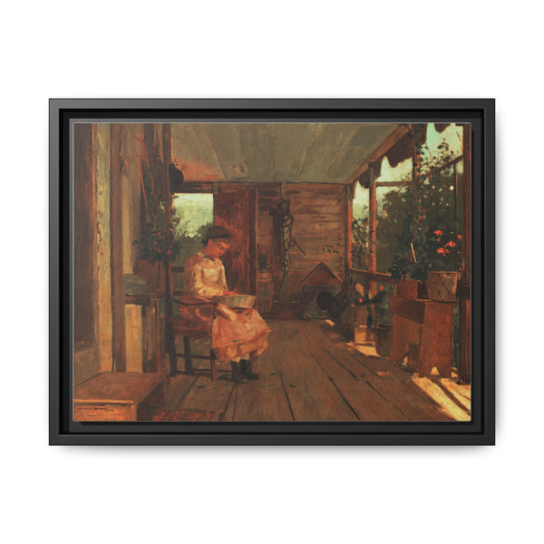 Girl Shelling Peas (ca.1873) by Winslow Homer - NOMADEN ART GALLERY