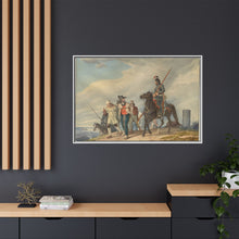 Three Armed Riders Escorting Prisoners near Reims (1825) by Peter von Hess